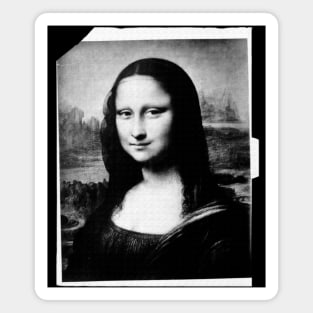 Black and White Davinci Mona Lisa Magnet